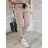 SPODNIE DRES  ZIP BEIGE