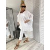 BLUZKA IBIZA LEN WHITE+ SIZE