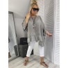 BLUZKA IBIZA LEN GREY+ SIZE