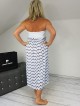 SPÓDNICA MAXI BLUE & WHITE
