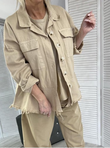 KURTKA MIHOS ITALY CIEMNY BEIGE