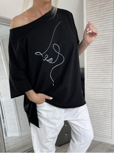 BLUZKA OVERSIZE STYLE BLACK +SIZE