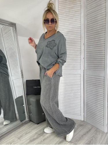 BLUZKA ITALY MUMU DEKATYZ GREY