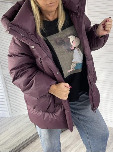 KURTKA PUCHOWA ŚLIWKA
