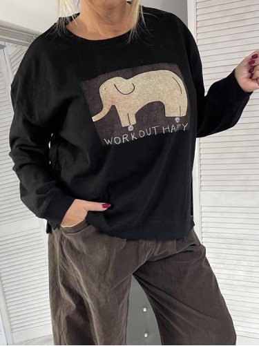 BLUZA ELEPHANT BLACK