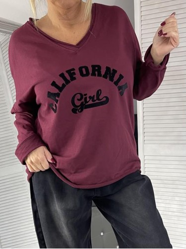 BLUZKA CALIFORNIA GIRL BURGUND