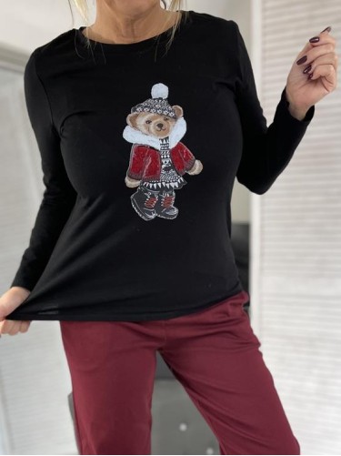 BLUZKA ITALY BEAR BLACK