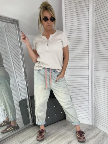 BLUZKA PRĄŻEK MICHELLE BEIGE