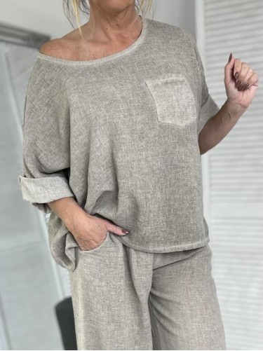 BLUZKA ITALY T.STONES CIEMNY BEIGE