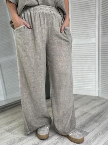 SPODNIE ITALY T.STONES CIEMNY BEIGE