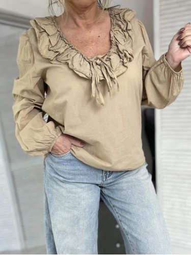 BLUZKA ITALY FALBANKA CAMEL
