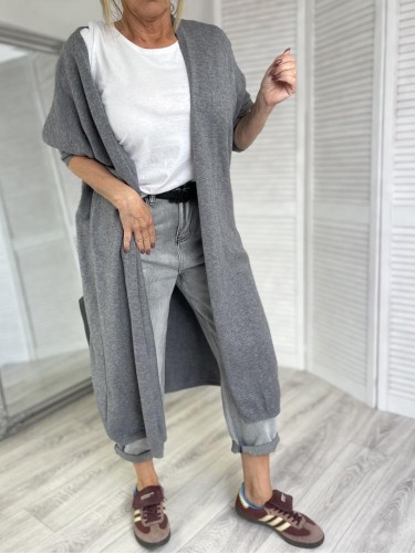 KARDIGAN SWETER CLASSIC GREY