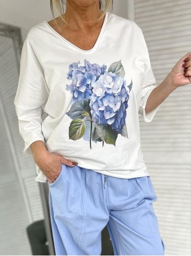 BLUZKA OVERSIZE HORTENSJA WHITE