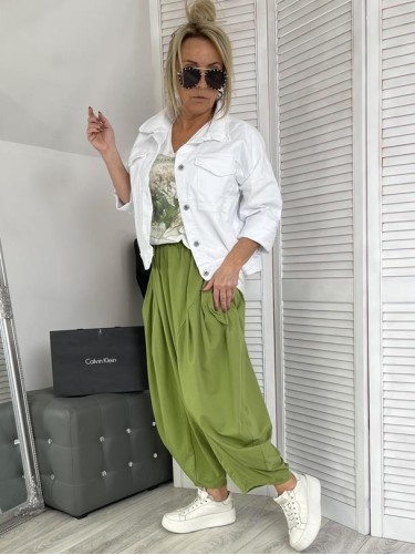 SPODNIE ITALY PUMPY GREEN
