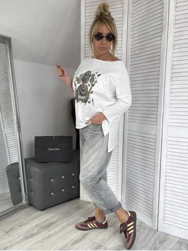 BLUZKA LASER DRAMATIC WHITE