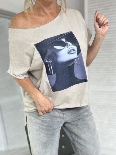 BLUZKA STYL DEKATYZ BEIGE