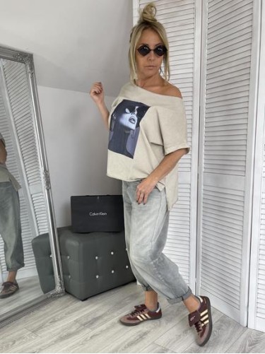 BLUZKA STYL DEKATYZ BEIGE