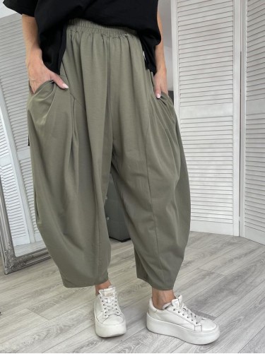 SPODNIE ITALY PUMPY KHAKI