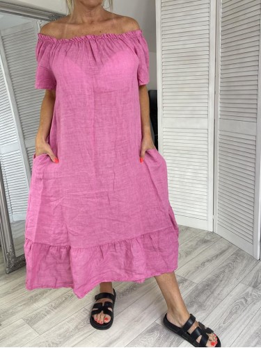 SUKIENKA HISZPANKA LEN PINK