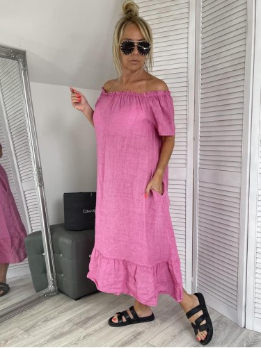 SUKIENKA HISZPANKA LEN PINK