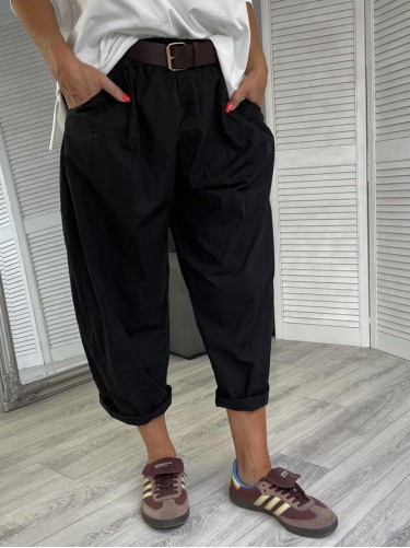 SPODNIE ITALY BELLA PASEK BLACK