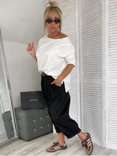SPODNIE ITALY BELLA PASEK BLACK