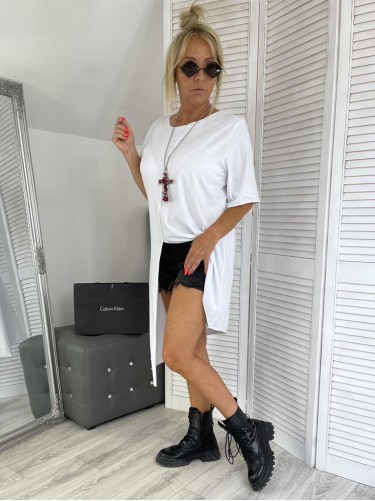 BLUZKA ITALY ASYMETRIC WHITE