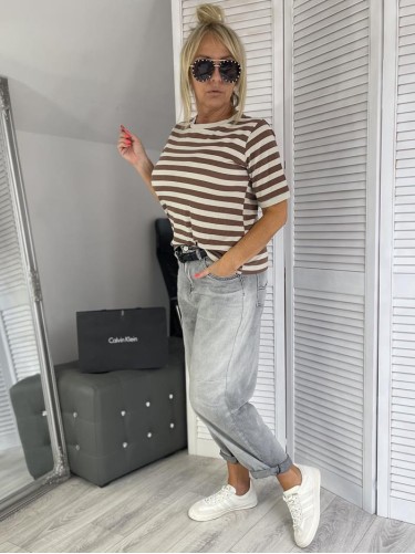 BLUZKA ITALY PASKI BRONZE&SELEDYN