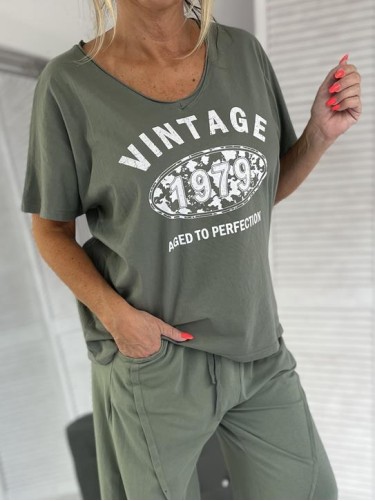 BLUZKA ITALY VINTAGE KHAKI