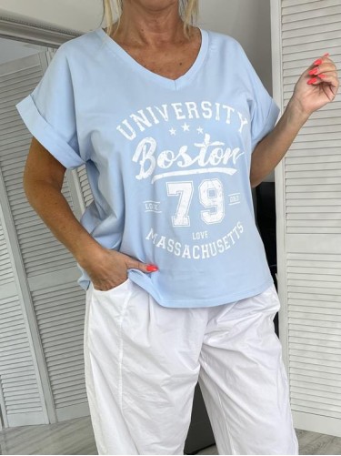 BLUZKA UNIWERSITY CLASSIC BŁĘKIT