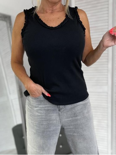 TOP PRĄŻEK FALBANKA BLACK