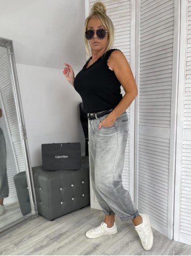 TOP PRĄŻEK FALBANKA BLACK