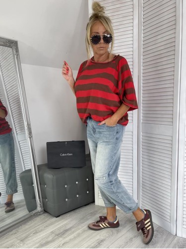 BLUZKA MUMU PASKI RED