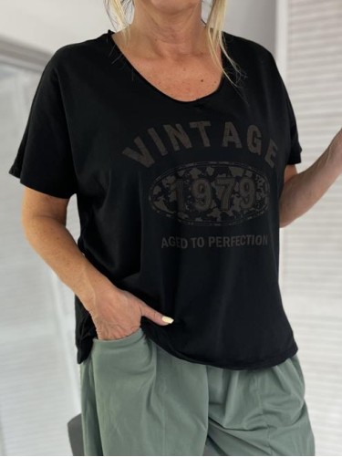 BLUZKA ITALY VINTAGE BLACK