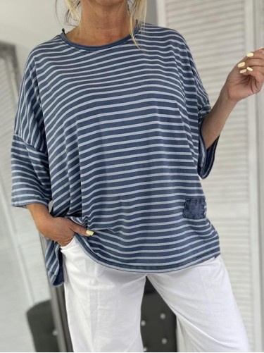 BLUZKA ITALY DEKATYZ PASKI JEANS