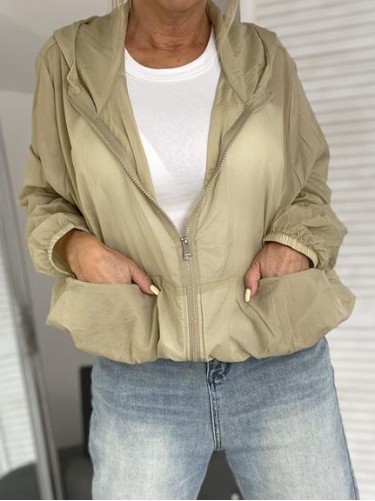 KURTKA CIENKA BOMBKA BEIGE