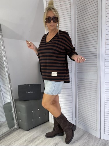 BLUZKA MUMU PASKI BRONZE