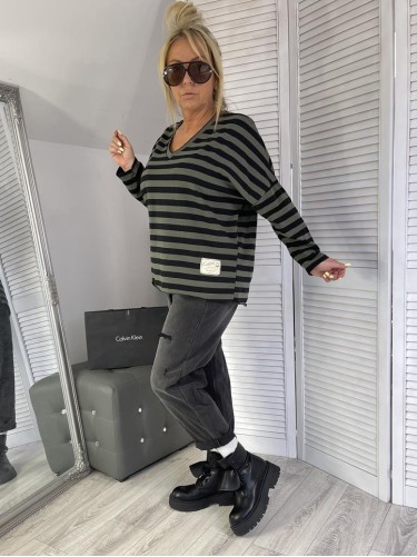 BLUZKA MUMU PASKI KHAKI