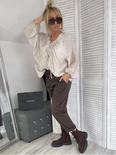 BLUZKA LIVANS BIŻUTERIA BEIGE