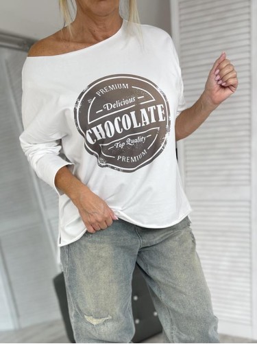 BLUZKA LASER CHOCOLATE WHITE