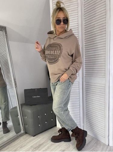 BLUZA CHOCOLATE KAPTUR MOCATE