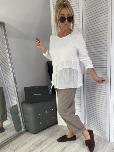 BLUZKA ITALY ELLE WHITE