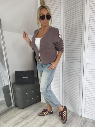 SWETER ROZPINANY ITALY FANGO
