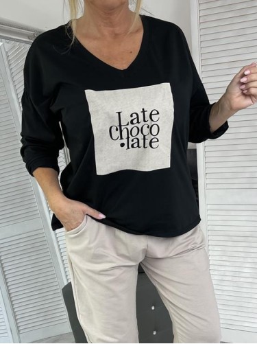 BLUZKA LATECHOCO.LATE CLASSIC BLACK