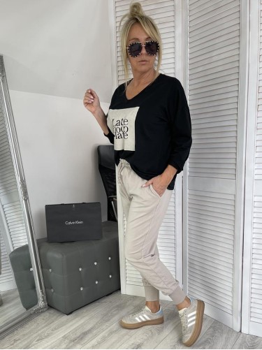 BLUZKA LATECHOCO.LATE CLASSIC BLACK