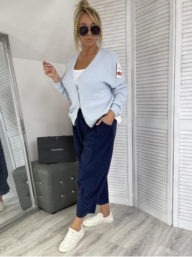 SWETER ROZPINANY ITALY BŁĘKIT