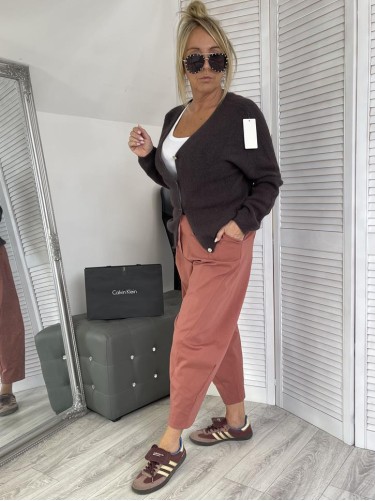 SWETER ROZPINANY ITALY CZEKOLADA