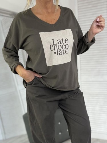 BLUZKA LATECHOCO.LATE CIEMNA OLIWKA