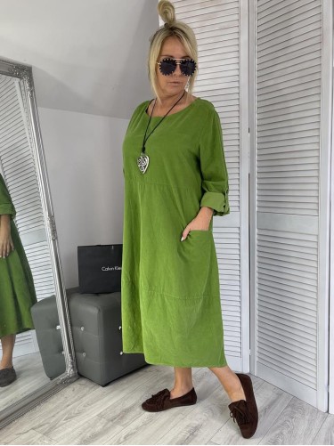 SUKIENKA ITALY SZTRUKS GREEN