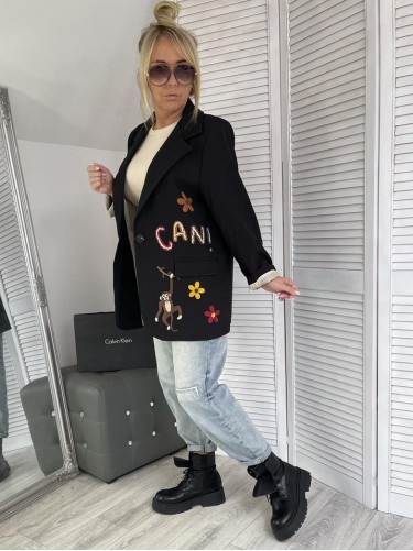 MARYNARKA ITALY NAPISY BLACK